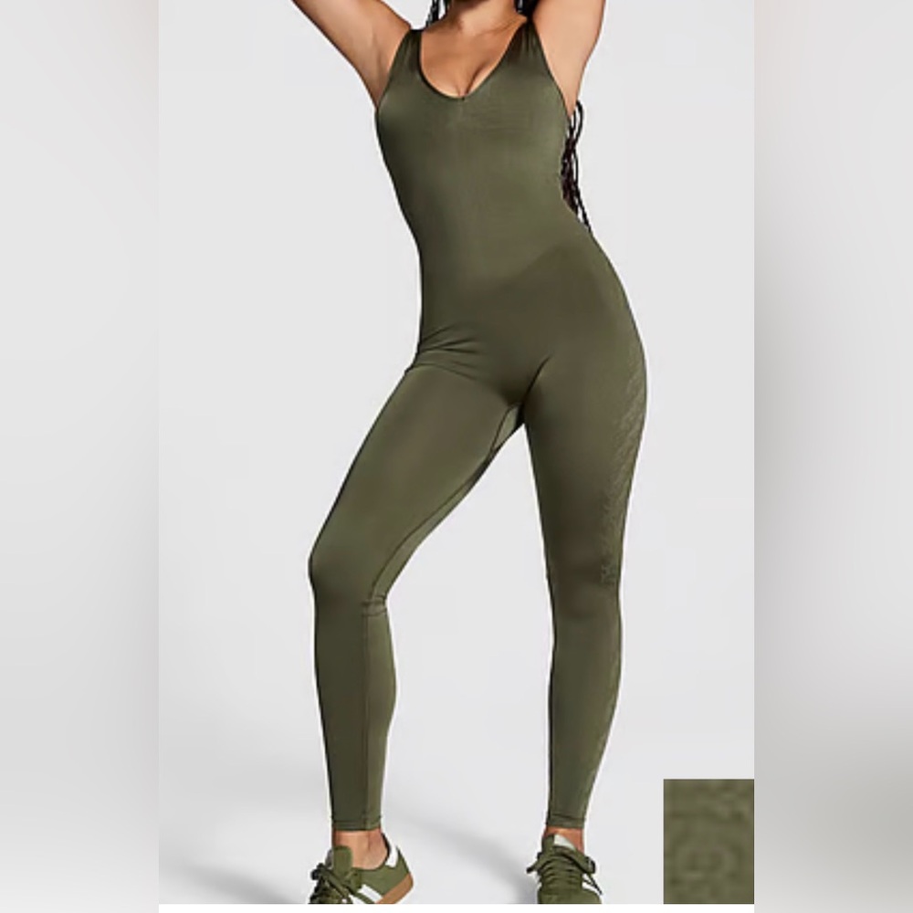 Victoria's Secret Olive Green Sleeveless Jumpsuit